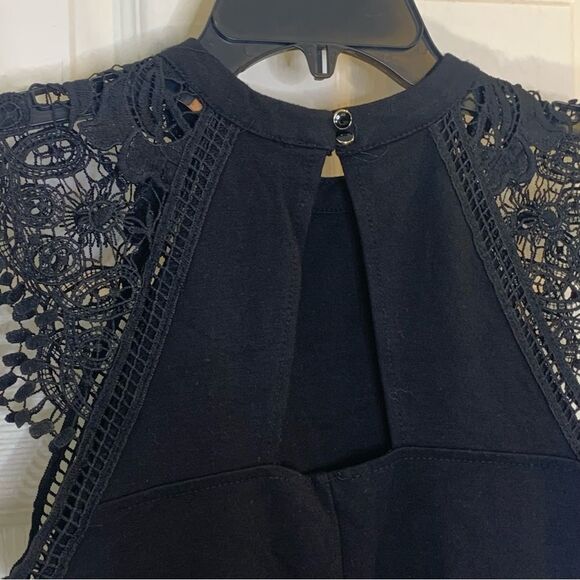 Iris Black Lace Detail Dress Size Small - Picture 9 of 11